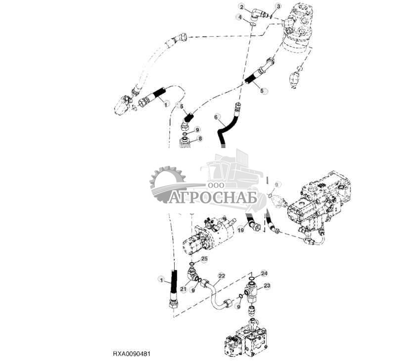 Secondary Steering Lines WAutoTrac™ (European Version) 